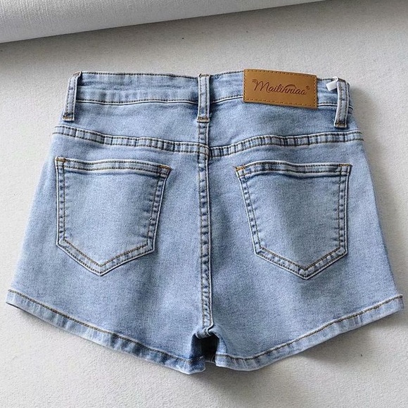 YesStyle Notica Denim Hot Pants Blue Jean Shorts 0 - Picture 2 of 8